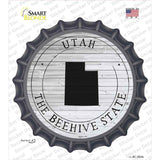 Utah Beehive State Novelty Bottle Cap Sticker Decal