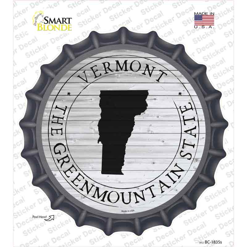 Vermont Green Mountain State Novelty Bottle Cap Sticker Decal