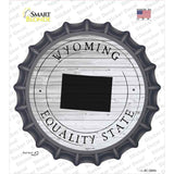 Wyoming Equality State Novelty Bottle Cap Sticker Decal
