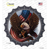 Eagle Claws American Flag Novelty Bottle Cap Sticker Decal