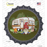 Camping Gnome Novelty Bottle Cap Sticker Decal