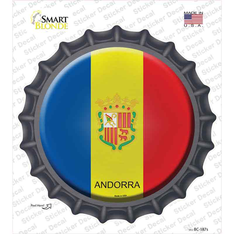 Andorra Country Novelty Bottle Cap Sticker Decal