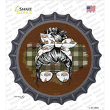 Aviator Bun Camper Print Novelty Bottle Cap Sticker Decal