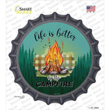 Better By The Campfire Firepit Novelty Bottle Cap Sticker Decal