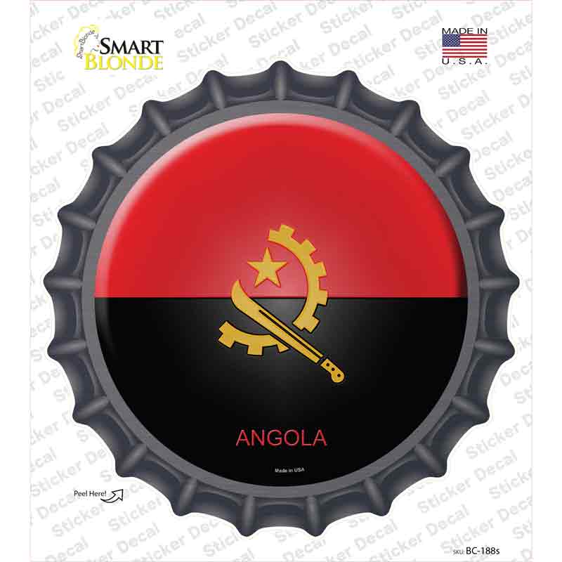 Angola Country Novelty Bottle Cap Sticker Decal
