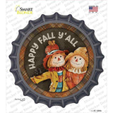 Happy Fall Yall Scarecrow Novelty Bottle Cap Sticker Decal