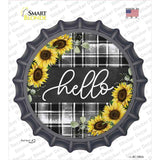 Hello Sunflowers Novelty Bottle Cap Sticker Decal