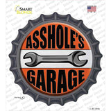 Assholes Garage Wrench Novelty Bottle Cap Sticker Decal