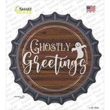 Ghostly Greetings Novelty Bottle Cap Sticker Decal
