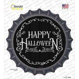 Happy Halloween Black Novelty Bottle Cap Sticker Decal