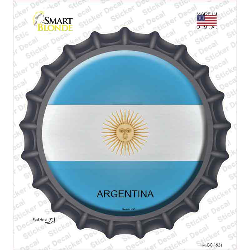 Argentina Novelty Bottle Cap Sticker Decal