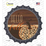 Hello Fall Pumpkin Novelty Bottle Cap Sticker Decal