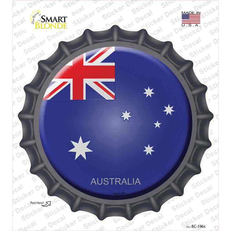 Australia Novelty Bottle Cap Sticker Decal