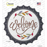 Welcome Leaves Novelty Bottle Cap Sticker Decal