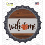 Welcome Pumpkin Wood Novelty Bottle Cap Sticker Decal