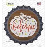 Pumpkin Welcome Novelty Bottle Cap Sticker Decal