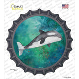 Whale Aqua Novelty Bottle Cap Sticker Decal