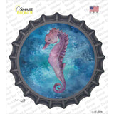 Seahorse Blue Novelty Bottle Cap Sticker Decal