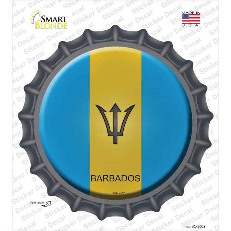 Barbados Country Novelty Bottle Cap Sticker Decal