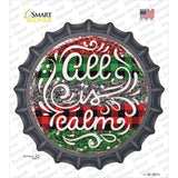 All Is Calm Christmas Novelty Bottle Cap Sticker Decal