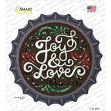 Joy and Love Christmas Novelty Bottle Cap Sticker Decal