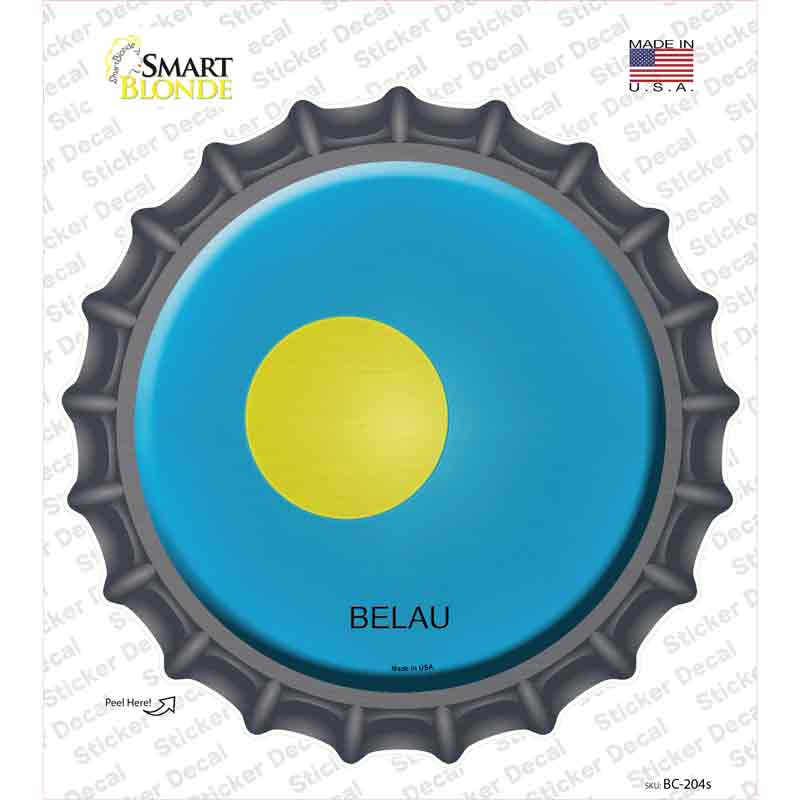Belau Country Novelty Bottle Cap Sticker Decal