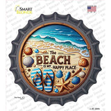 The Beach is My Happy Place Novelty Bottle Cap Sticker Decal BC-2069s