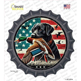 Black Lab with Duck Novelty Bottle Cap Sticker Decal BC-2074s