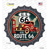 Red Truck on Route 66 Novelty Bottle Cap Sticker Decal BC-2087s