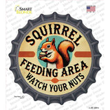 Squirrel Feeding Area Novelty Bottle Cap Sticker Decal BC-2091s