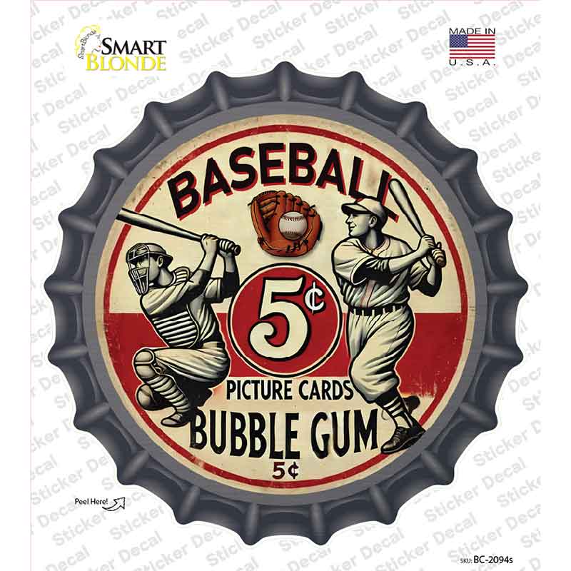 Baseball Novelty Bottle Cap Sticker Decal BC-2094s