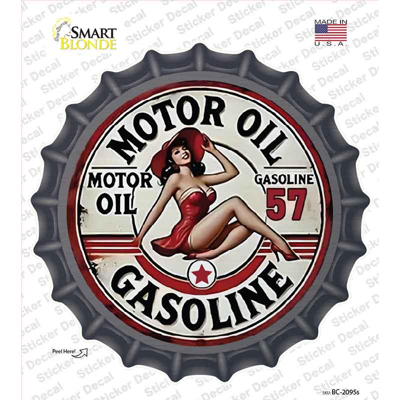 Motor Oil Gasoline Novelty Bottle Cap Sticker Decal BC-2095s