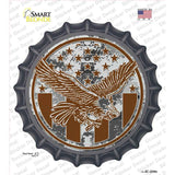 Eagle with American Flag Novelty Bottle Cap Sticker Decal BC-2098s