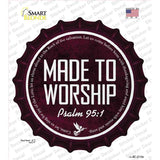 Made to Worship Bible Verse Novelty Bottle Cap Sticker Decal BC-2110s