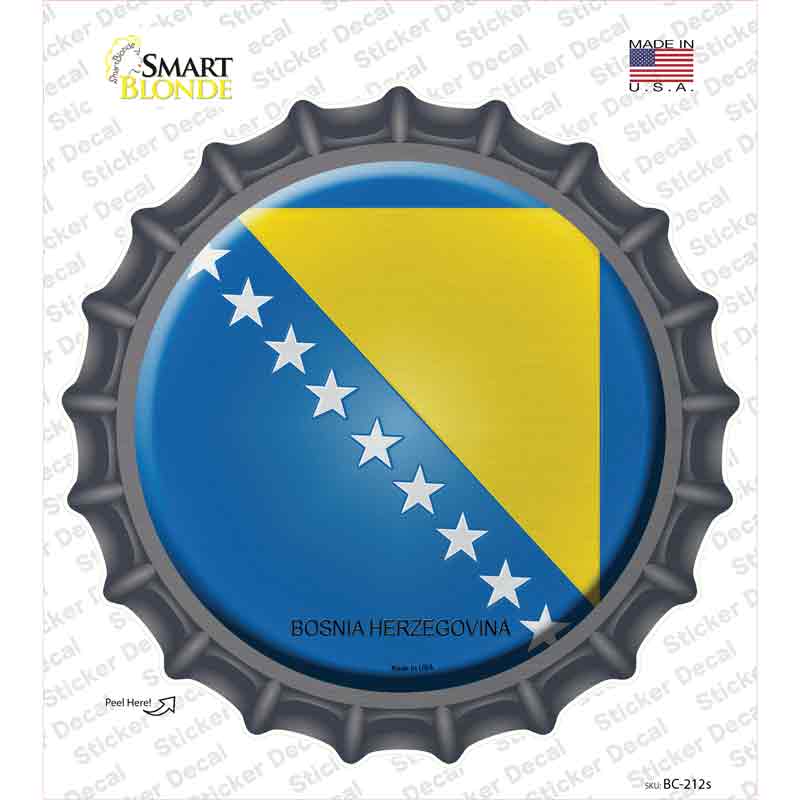 Bosnia Herzegovina Country Novelty Bottle Cap Sticker Decal