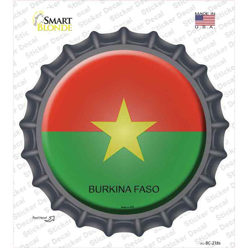 Burkina Faso Country Novelty Bottle Cap Sticker Decal