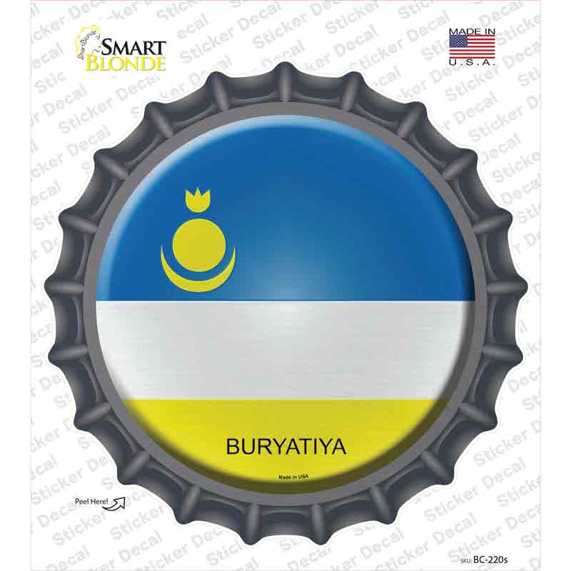 Buryatiya Country Novelty Bottle Cap Sticker Decal