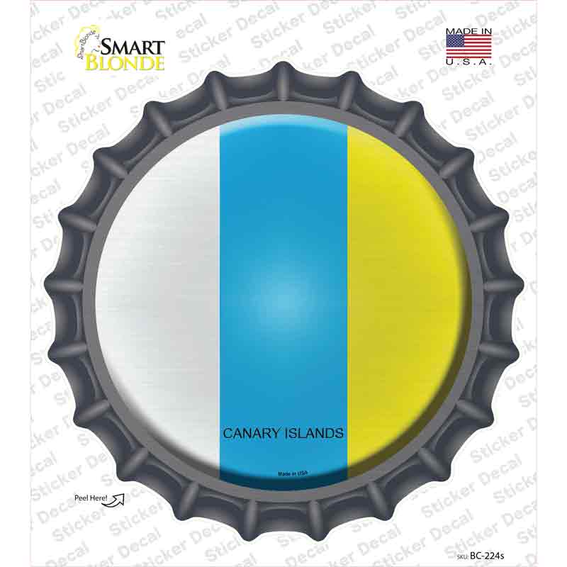 Canari Islands Country Novelty Bottle Cap Sticker Decal
