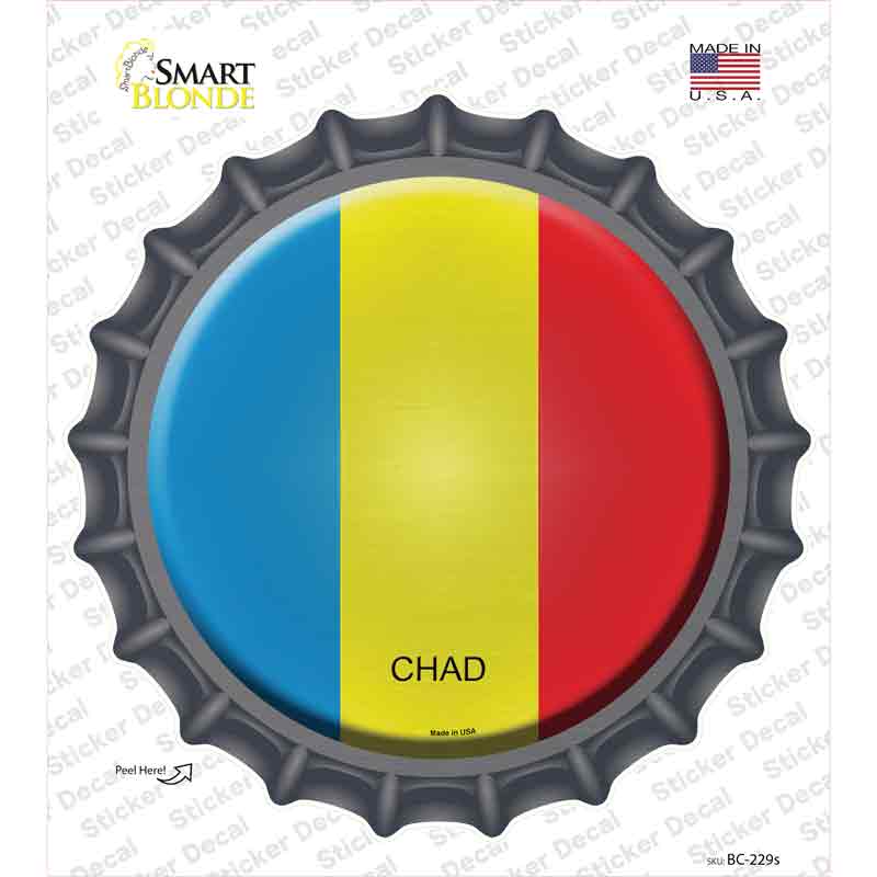 Chad Country Novelty Bottle Cap Sticker Decal
