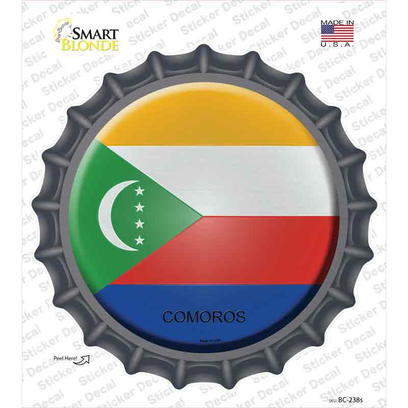 Comoros Country Novelty Bottle Cap Sticker Decal
