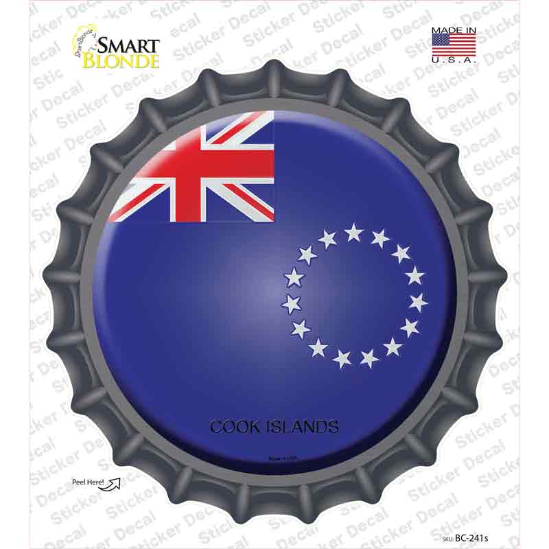Cook Islands Country Novelty Bottle Cap Sticker Decal