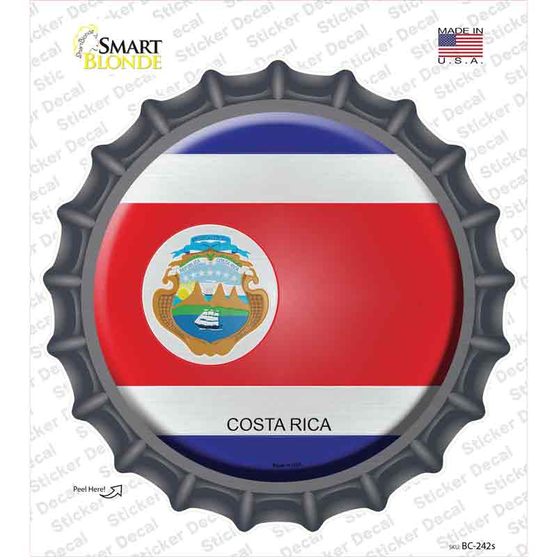 Costa Rica Country Novelty Bottle Cap Sticker Decal