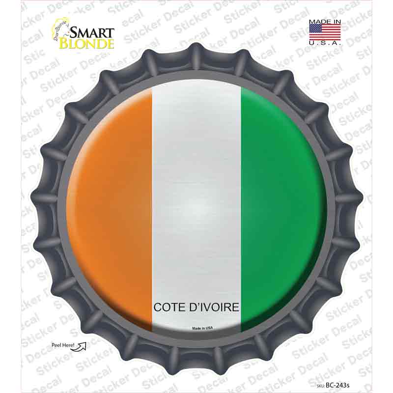 Cote Divoire Country Novelty Bottle Cap Sticker Decal