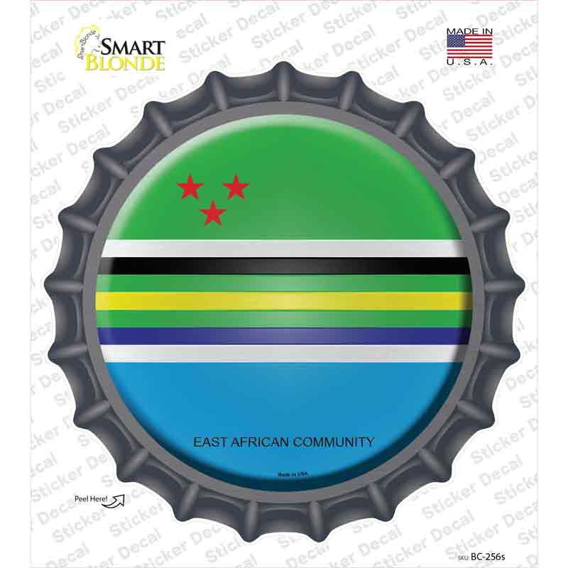 East African Community Country Novelty Bottle Cap Sticker Decal
