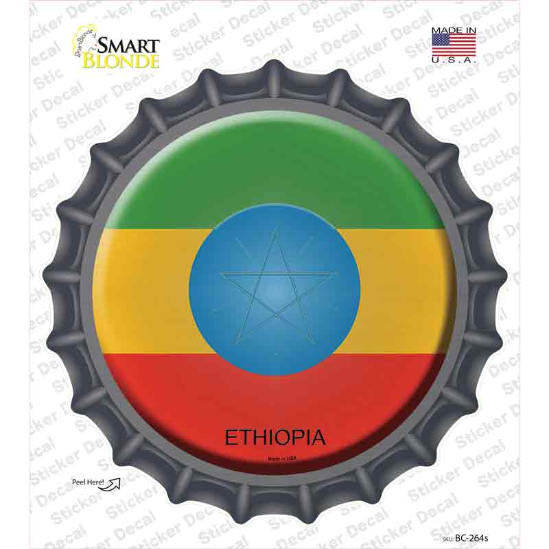 Ethiopia Country Novelty Bottle Cap Sticker Decal