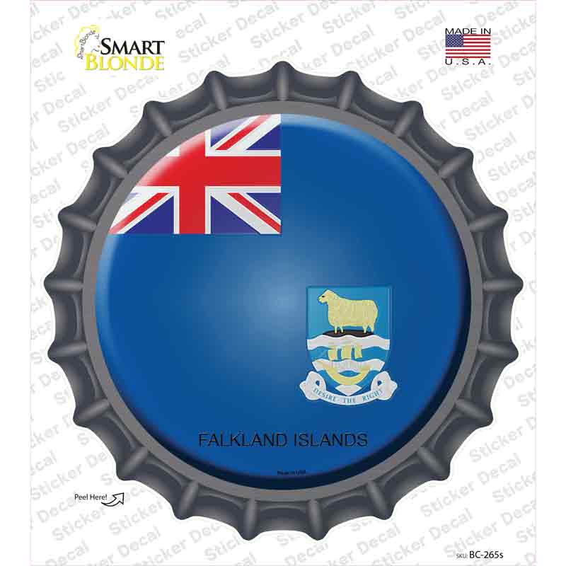 Falkland Islands Country Novelty Bottle Cap Sticker Decal