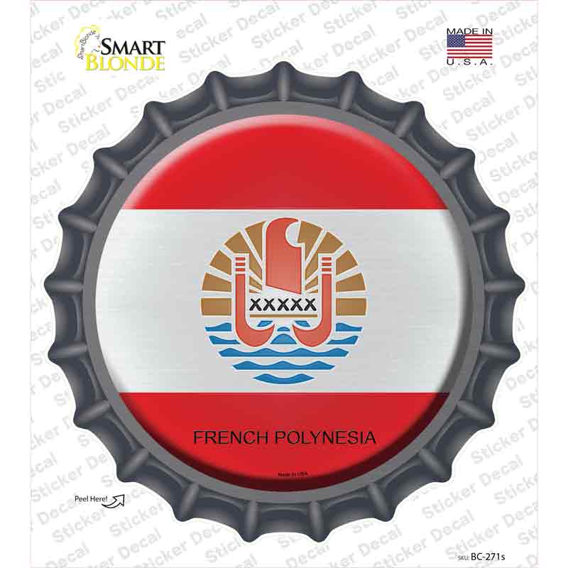 French Polynesia Country Novelty Bottle Cap Sticker Decal
