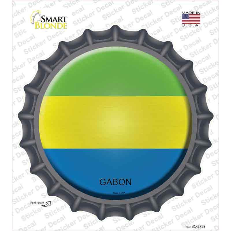 Gabon Country Novelty Bottle Cap Sticker Decal