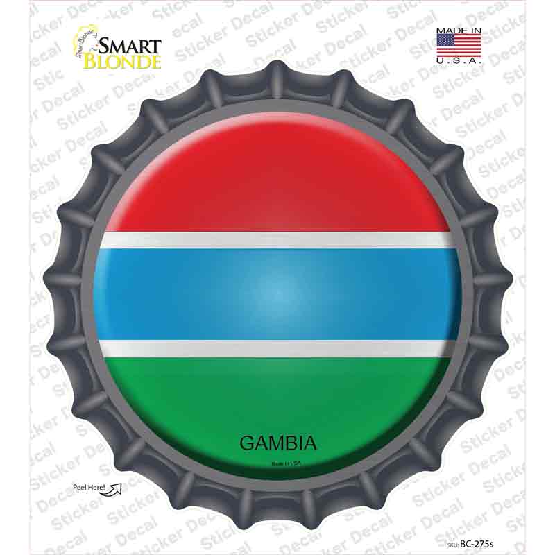 Gambia Country Novelty Bottle Cap Sticker Decal