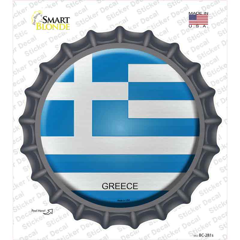 Greece Country Novelty Bottle Cap Sticker Decal